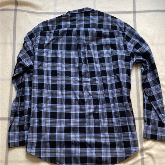 Tommy Hilfiger Blue Plaid Button-Down Shirt Men's Size Large - Picture 2 of 10